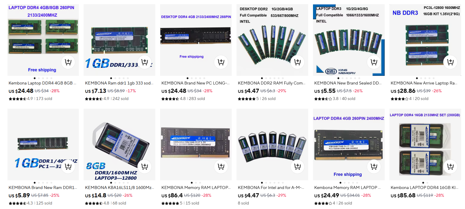Kembona RAM Compatibility