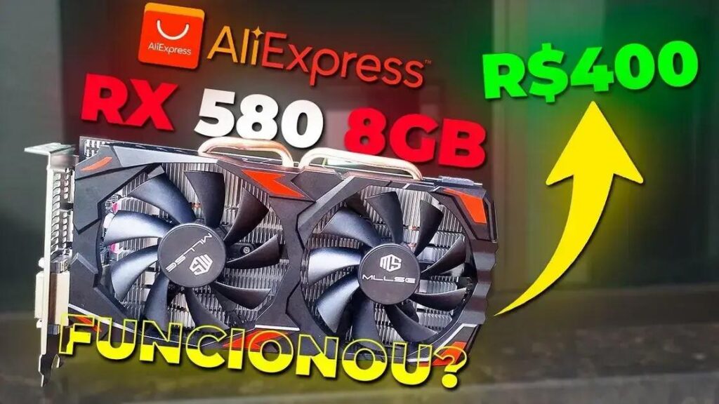 RX 580 8GB Barata do Aliexpress de R$400! Melhor Placa de Vídeo Custo ...
